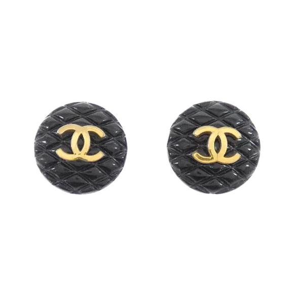 Chanel Coco Mark Black Plastic earring - Picture 1 of 3